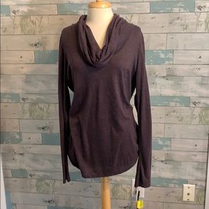Purple cowl neck t-shirt